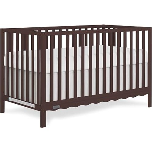 Dream On Me Synergy Wave 5-in-1 Convertible Full Size Baby Crib, Chocolate