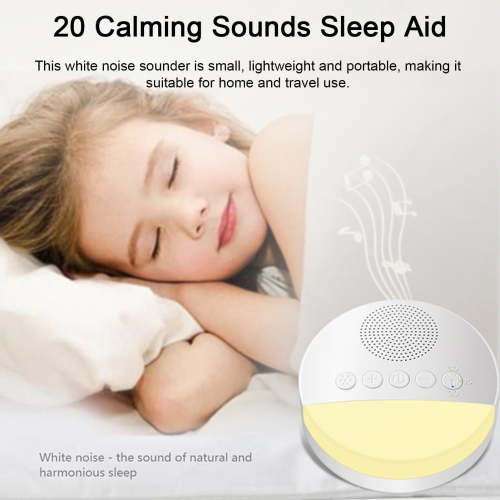 Baby White Noise Machine with Night Light Timer USB Rechargeable 20 Soothing Sounds Baby Sleep Sound White