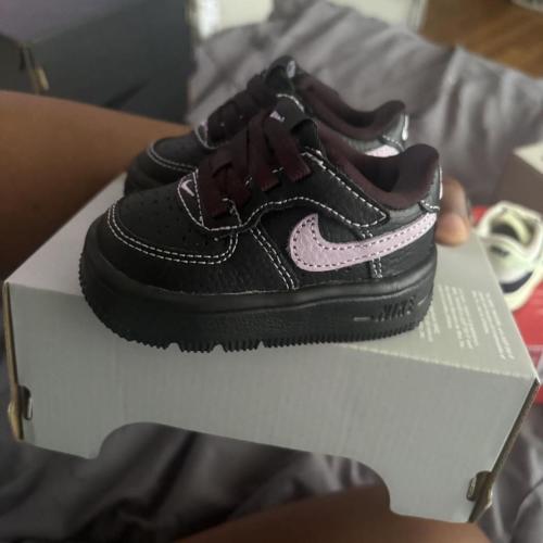 Nike Air Force black&purple wore 1 time size 2c...