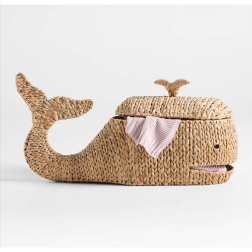 Whale Woven Floor Storage Basket