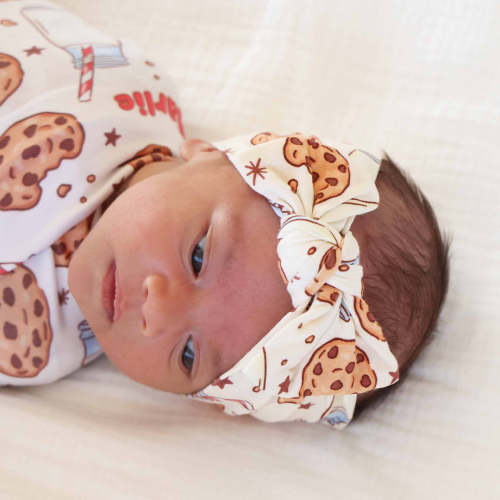 Printed Knit Large Bow Headwraps