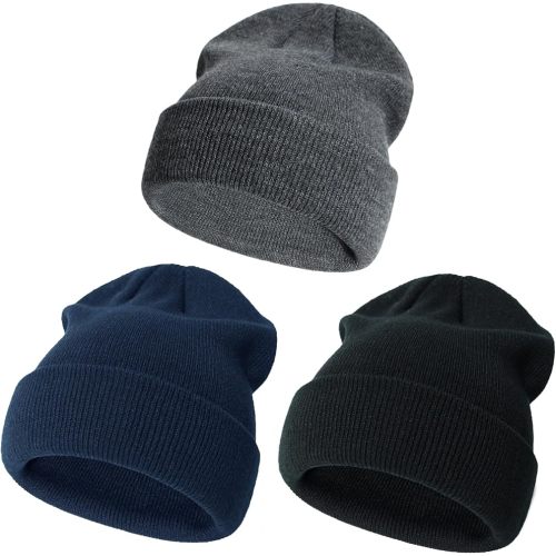 YMYDYFC Baby Beanie 3Pack Toddler Beanie Infant Knit Hat Baby Winter Hats for Boy Girl Winter Clothes Warm Knit Cap 0-6Years