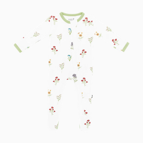 Printed Zipper Footie - Wildflower