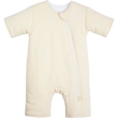 Exzzzllent Baby Transition Sleep Sack 3-6 Months 100% Cotton Warm Thick Transition Swaddles for Newborns Infant Long Sleeve Sleep Sack with Feet Baby Wearable Blanket 2-Way Zipper Easy Diaper Changes