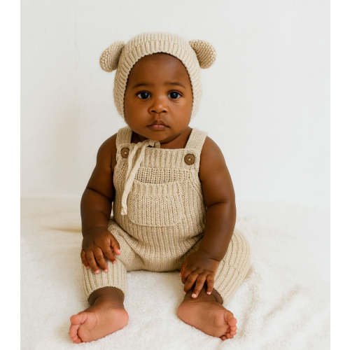 Bear Bonnet – Olive and Cradle