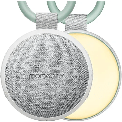 Momcozy Portable Sound Machine with Night Light, White Noise Sound Machine for Baby, 20 Soothing Sounds, Sound Therapy, Long-Lasting Power, Timer, Clips on Stroller, Baby Shower Gifts