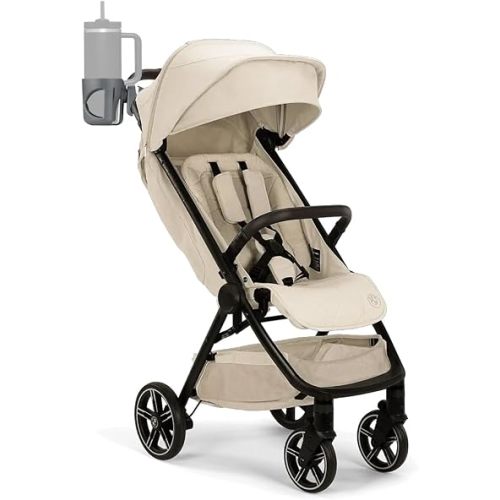 Cup Holder Compatible with Nuna Stroller Models TRVL, TRVL LX, Mixx, TAVO, SWIV & Demi – 360° Adjustable Clamp, Spill-Resistant, Secure Hold, Fits Bottles, Tumblers & Travel Mugs (Black)