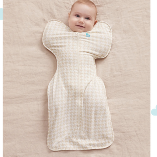 Swaddle Up™ 1.0 TOG Cotton Tan Houndstooth
