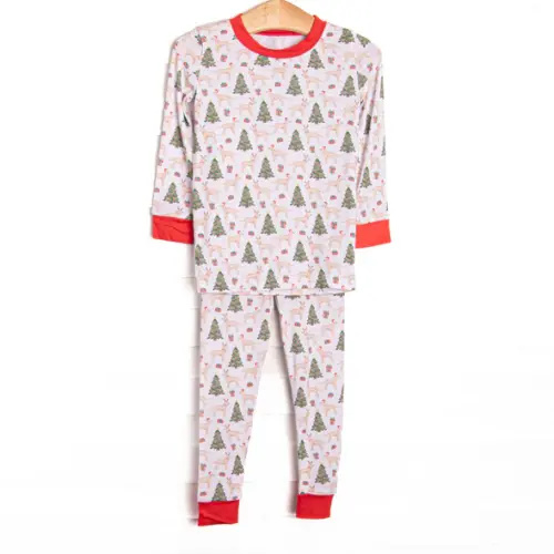 North Pole Pups Bamboo Zippy Pajama, Red – Stitchy Fish