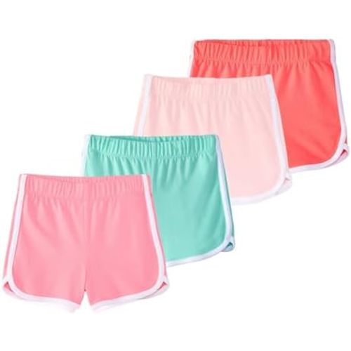 Garanimals Baby & Toddler Girl Dolphin Shorts - Machine-Washable Kid's Clothes - Size 0-6T - 4 Pack