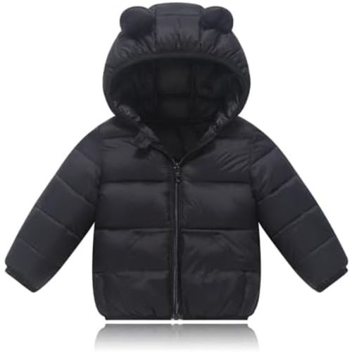 Toddler Baby Boys Girls Winter Jackets Coat Light Boy Coats Infant Bear Hoods Puffer Padded Jacket for Little Kids