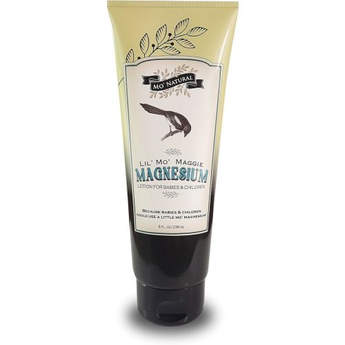 Mo' Natural Lil' Mo’ Maggie Transdermal Magnesium Lotion for Kids | Zechstein Magnesium | Organic Opulent Oils & Shea Butter 8 fl oz