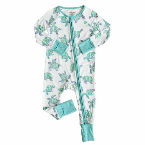 Totally Turtles Convertible Zip Romper (0-3 Months)