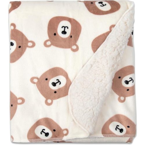 Baby Essentials Sherpa Fleece Baby Blanket 35x30 – Super Soft, Warm Reversible Baby Blankets for Newborns, Infants, Toddlers, and Nursery