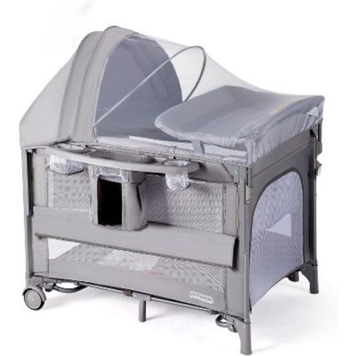 JOYMOR 9 in 1 Bedside Bassinet with Changing Table, Pack and Play with Bassinet, Convert to Rocking Baby Bed with Electric Music Center
