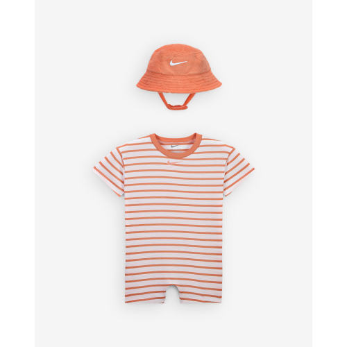 Nike Baby Short Sleeve Romper with Bucket Hat. Nike.com