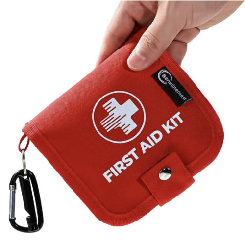Mini First Aid Kit - 137 Piece Small Emergency Medical Kit for Home, Car, Travel, Camping & Outdoor Activities(Red)