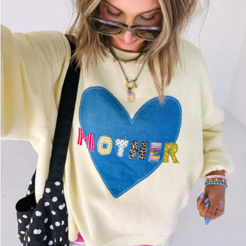 PREORDER - ETTA OG | mother's love sweatshirt - butter yellow (SHIP 4/28)