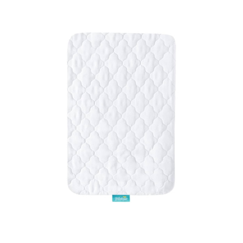 Mini Crib Mattress Protector 38" x 24" Sheets Fitted Waterproof Mini Crib Mattress Pad Cover, Noiseless & Machine Wash 100% Absorbent Mattress Protector Sheet Quilted, White