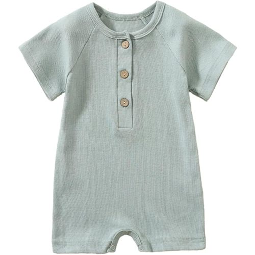 Baby Romper – Cotton Newborn Outfit, Short Sleeve Unisex Onesie