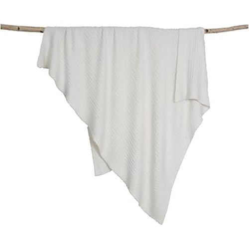 Barefoot Dreams Bamboo Chic Lite Blanket, 30" X 40", Pearl