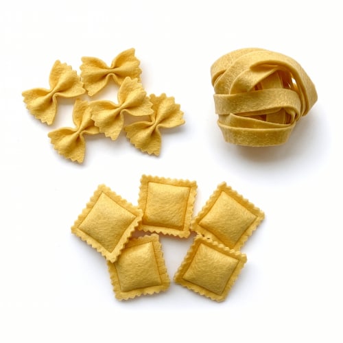 Chunky Deli Felt Pasta | Montessori Pretend Play Food Set