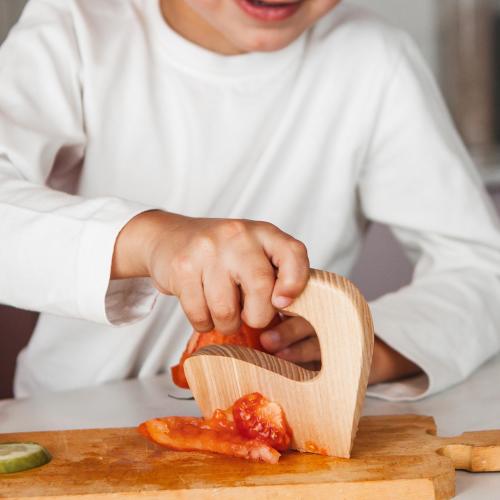 Montessori Toddler Knife - Safe Kids Kitchen Tool - First Wooden Knife for Children - Toddler Cooking Set - Child Cooking Knife - Safe Knife