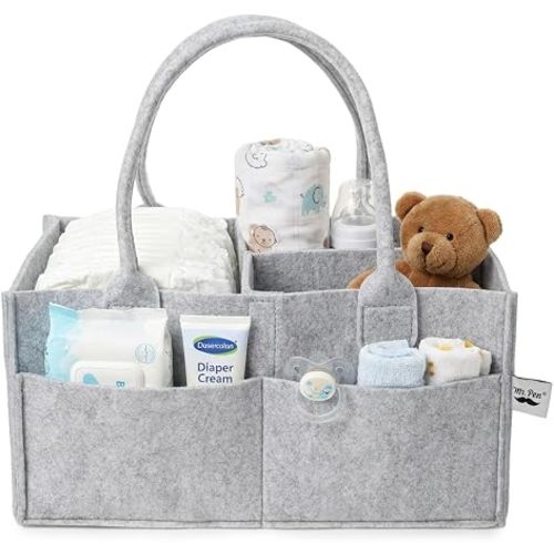 Mr. Pen- Baby Diaper Caddy Organizer, Gray, Medium