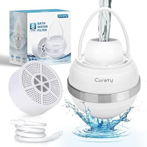 Bath Filter for Tub, Bath Water Filter for Eczema, Kinder Filter for Bathtub - Remove Contaminants,Chlorine and Fluoride, Hard Water Softener to Improves Skin and Hair