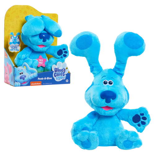 Blue’s Clues & You! Peek-A-Blue, Interactive Barking Peek-A-Boo Stuffed Animal, Dog, Kids Toys for Ages 3 Up, Gifts and Presents