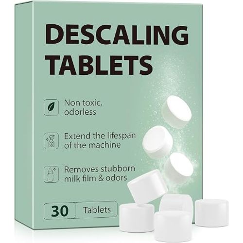 Descaling Tablets Descaler, 30 Count, Compatible with Momcozy, Baby Brezza Bottle Washer, Warmer, Sterilizer & Formula Maker, Descaler for Milk & Limescale Removal