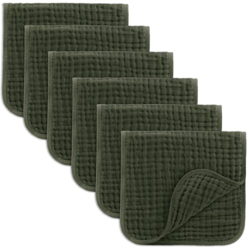 Muslin Burp Cloths in Kelp – Comfy Cubs