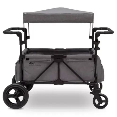 Jeep Wrangler Stroller Wagon With Included Car Seat Adapter By Delta Children - Gray