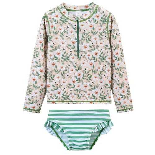 Toddler Girls Swimsuit Rash Guard Sets 2-Piece Bathing Suits UPF 50+ Summer Kids Swimwear 2-7T