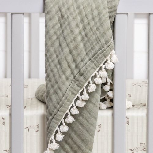 Avery Organic Cotton Fitted Bunny Crib Sheets | Crane Baby