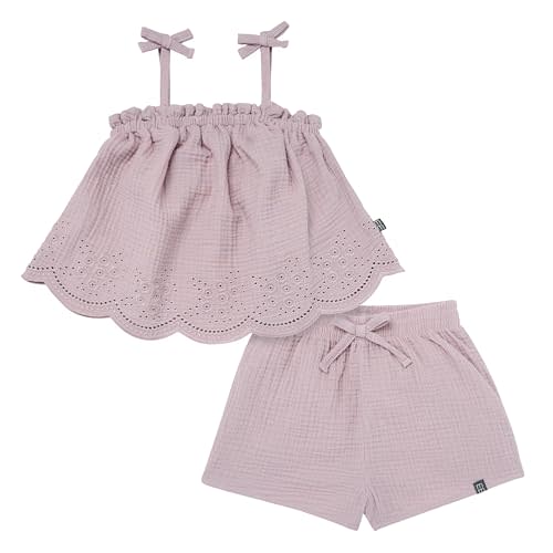 Modern Moments by Gerber baby-girls 2-piece Gauze Top & Short Set