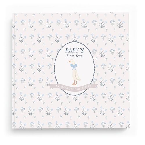 Lucy Darling Little Goose Baby Memory Book – First Year Journal, 5-Year Milestone Scrapbook & Photo Album – Keepsake for Baby Boy or Girl – Ideal Gift