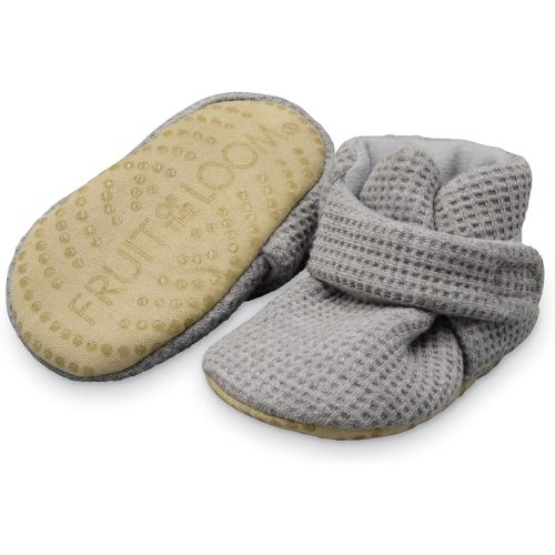 Fruit of the Loom Cozy Thermal Wrap Booties with Non-slip Grips for Baby Girls, Boys, Unisex -