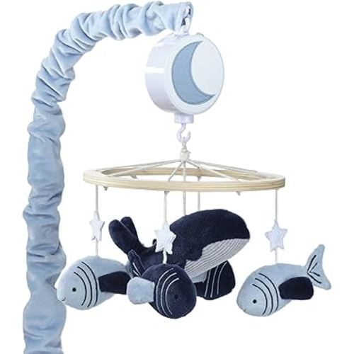 Lambs & Ivy Bubbles & Squirt Whale/Fish Musical Baby Crib Mobile Soother Toy