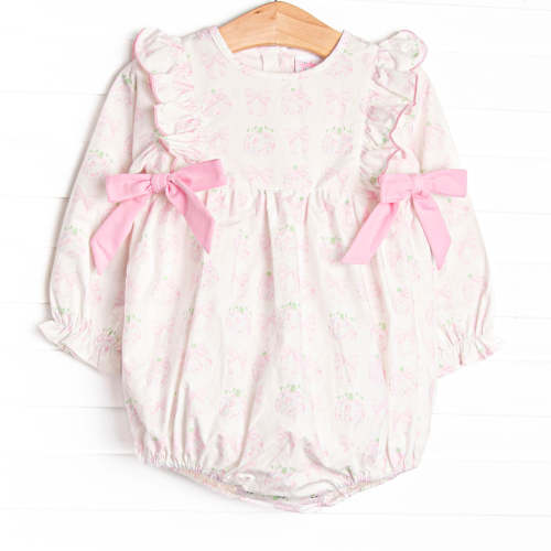 Primrose Pumpkins Side Tie Bubble, Pink – Stitchy Fish