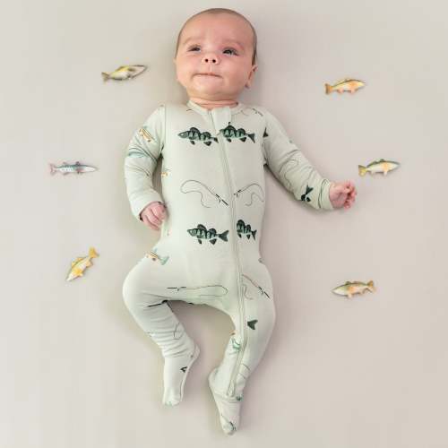 Zippered Footie in Fishing