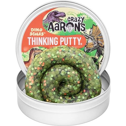 Crazy Aaron's Thinking Putty Dino Scales - Prehistoric Kids Putty Great for Dinosaur and Nature Lovers - Non-Toxic, Never Dries Out - Made in USA