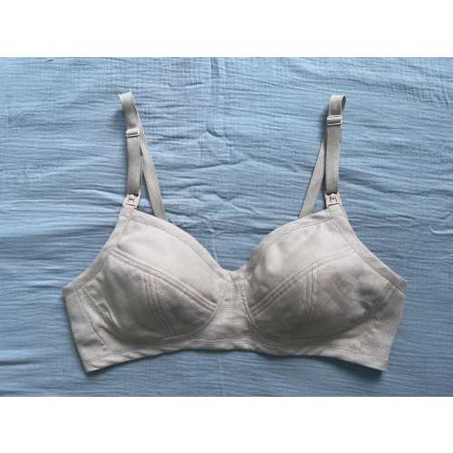 Nursing linen bra: Comfortable Maternity Bra, Sustainable breastfeeding lingerie