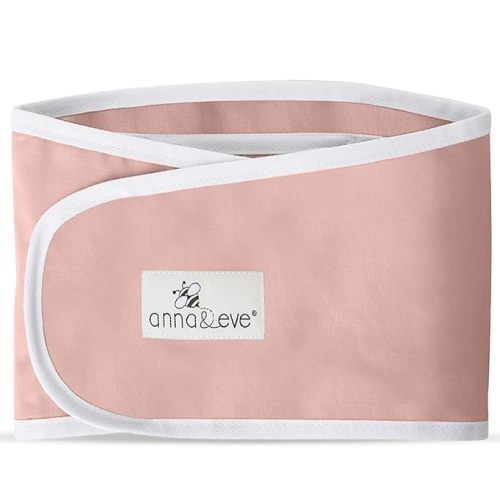 Anna & Eve® Baby Swaddle Strap for Newborns and Infants - 100% Cotton, No Overheating - The Original Arms Only - Adjustable Large Size Swaddle, Fits Chest 16" to 20.5" - Pink