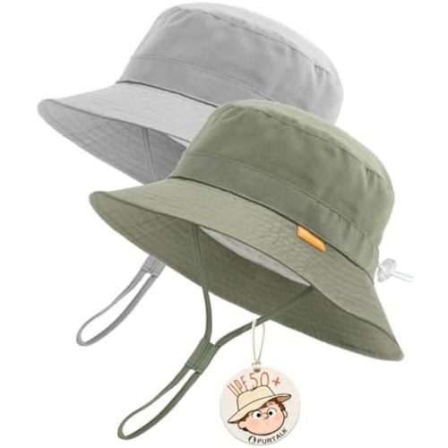 FURTALK Baby Sun Hat Toddler Boys Girls Bucket Hat for Kids 0-5 Years UPF 50+ Sun Protective Child Summer Beach Hats