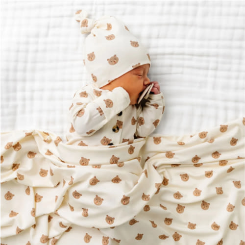Teddy Newborn Hat Bundle (Gown)