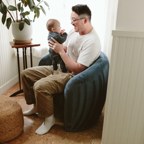 Goumi Kids Grow With You Footie- Snug Fit - Midnight, 0-3 M