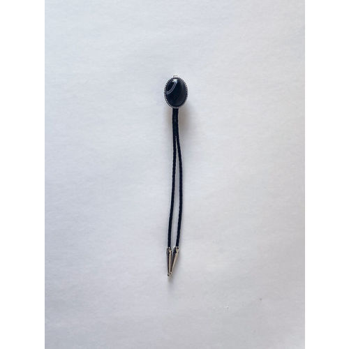 Black Lace Agate Gemstone Clip Tie | Bolo Baby Tie