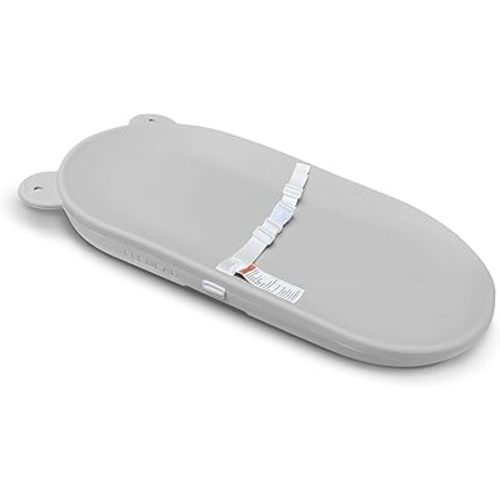 Waterproof Baby Changing Pad, Lightweight and Portable Changing Table with Strap for Changing Diaper, Dresser, Changing Table, Bed, Wipeable Changing Pad, Grey