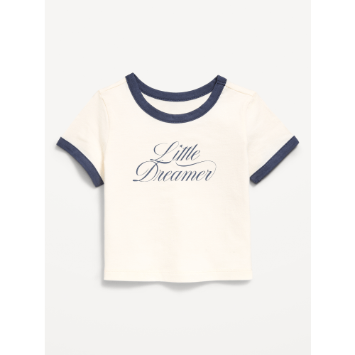Short-Sleeve Ringer Graphic T-Shirt for Toddler Girls